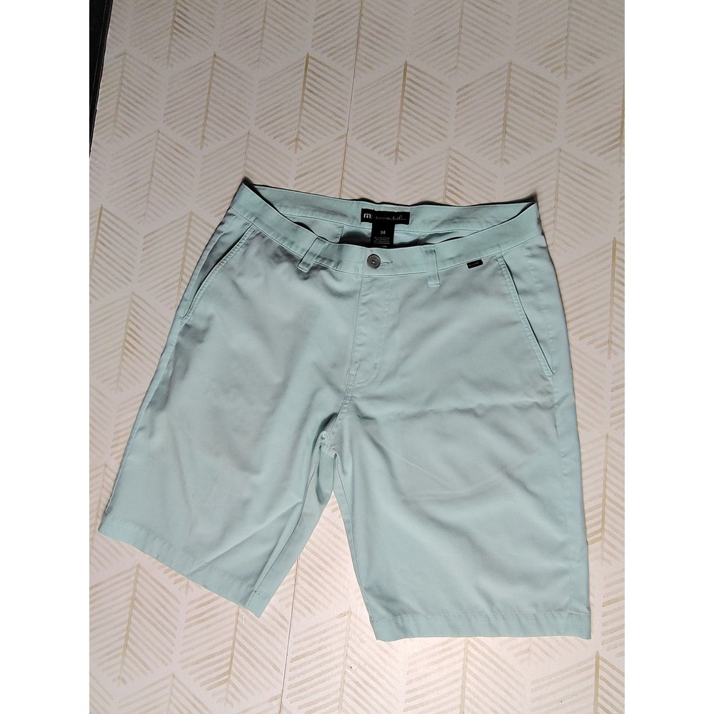 TravisMathew Beck Shorts Light Aqua Blue Golf Casual Mens 34